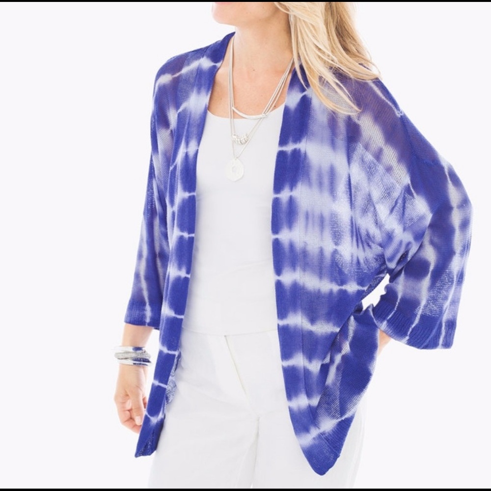 Chico’s Travelers Sheer Open Front Kimono Cardigan